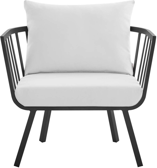 cheap chaise lounge chair Modway Furniture Bar and Dining Gray White