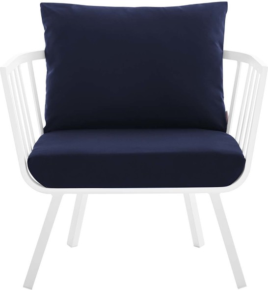 modern velvet accent chair Modway Furniture Bar and Dining White Navy