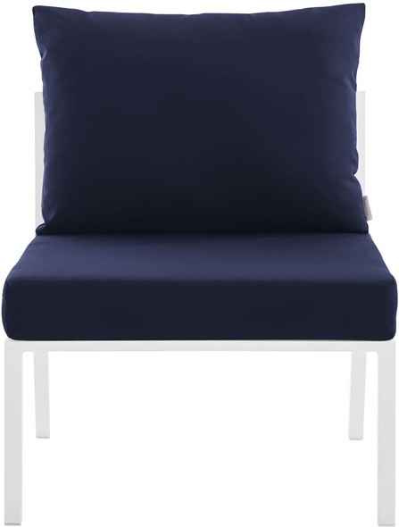 gray leather arm chair Modway Furniture Bar and Dining White Navy