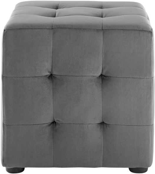 velvet bench ottoman Modway Furniture Lounge Chairs and Chaises Gray