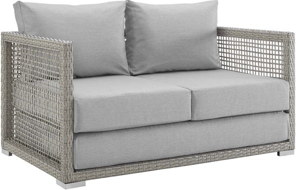 3 piece patio bistro set Modway Furniture Sofa Sectionals Gray Gray