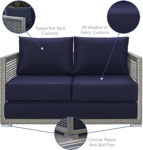 chairs for outside porch Modway Furniture Sofa Sectionals Gray Navy