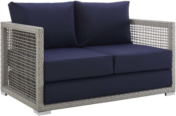 outdoor patio conversation sets Modway Furniture Sofa Sectionals Outdoor Sofas and Sectionals Gray Navy
