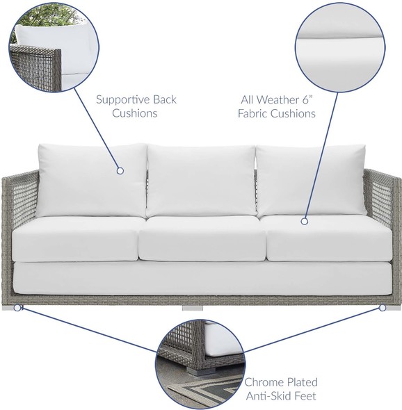 deals on patio furniture sets Modway Furniture Sofa Sectionals Gray White