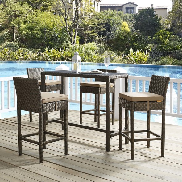 black bar stools for sale Modway Furniture Bar and Dining Brown Mocha