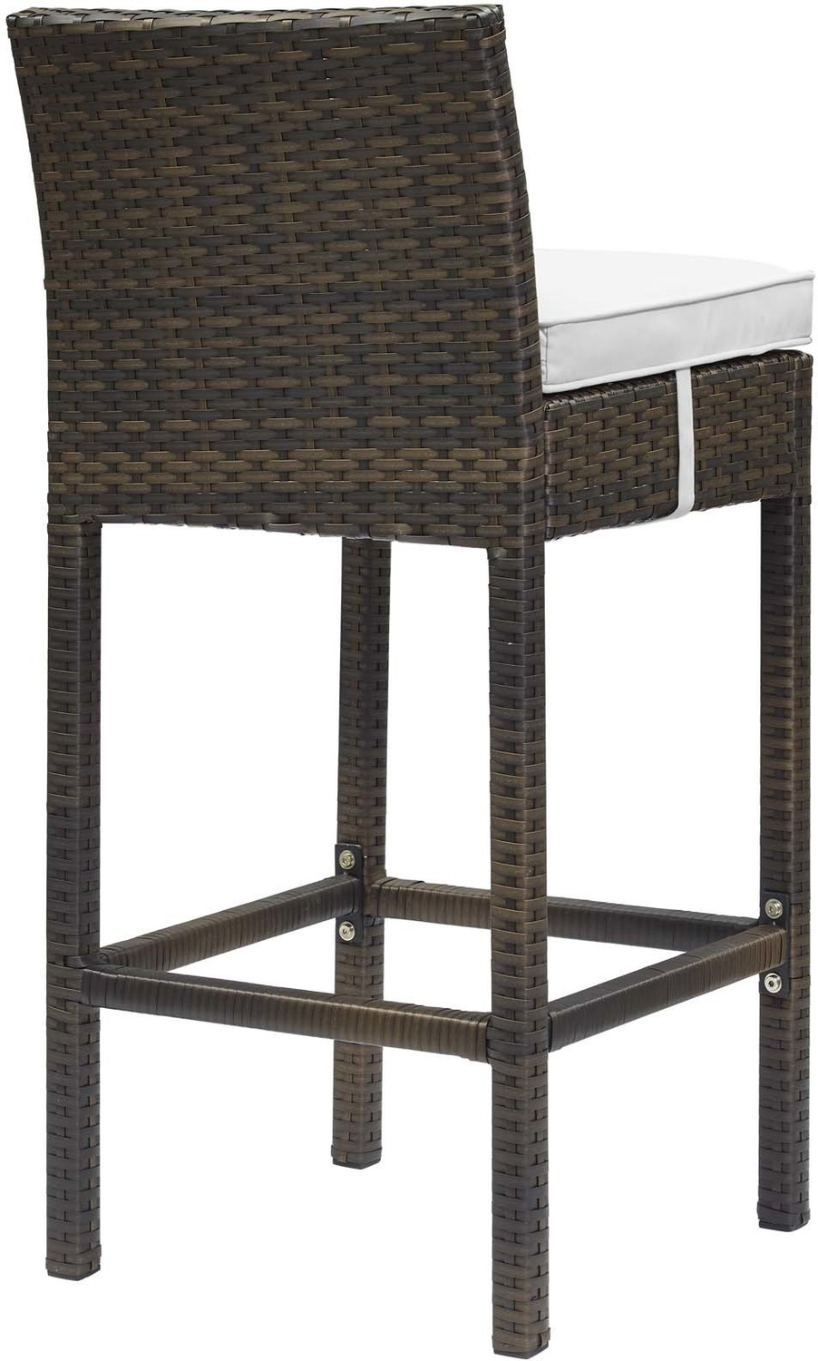 2 bar stools Modway Furniture Bar and Dining Brown White