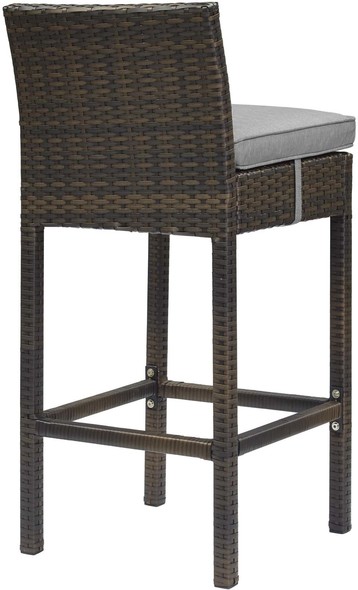 counter height bar stools and chairs Modway Furniture Bar and Dining Brown Gray