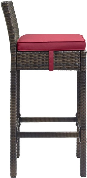 counter bench stool Modway Furniture Bar and Dining Brown Red