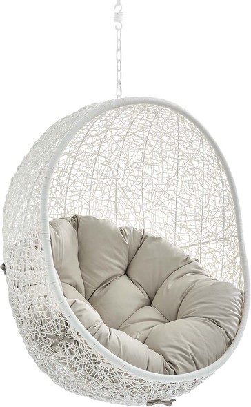 unique accent chairs for living room Modway Furniture Daybeds and Lounges White Beige