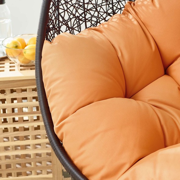 statement arm chair Modway Furniture Daybeds and Lounges Chairs Black Orange