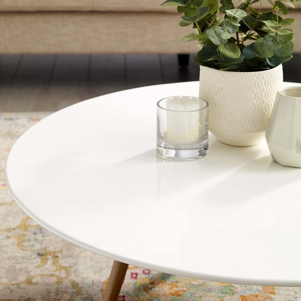 aluminium garden coffee table Modway Furniture Tables Walnut White