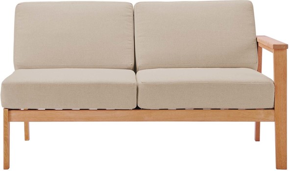 round chaise sectional Modway Furniture Sofa Sectionals Natural Taupe