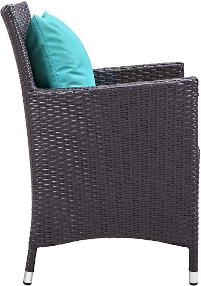 black and cream outdoor furniture Modway Furniture Bar and Dining Espresso Turquoise
