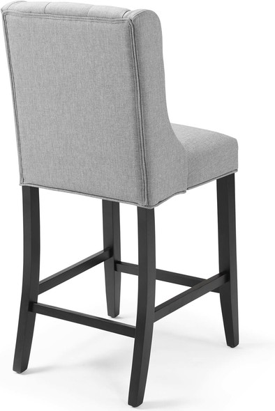 grey velvet bar stools set of 2 Modway Furniture Bar and Counter Stools Light Gray