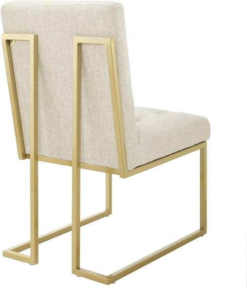 dining bench with table Modway Furniture Dining Chairs Gold Beige