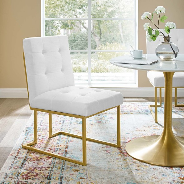 kitchen table two chairs Modway Furniture Dining Chairs Gold White