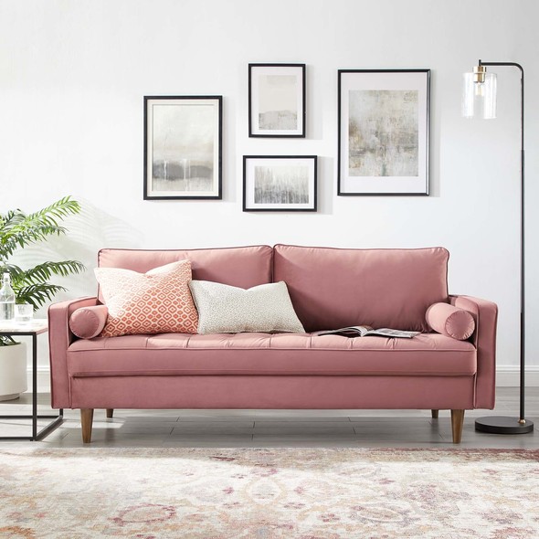 left facing sectional Modway Furniture Sofas and Armchairs Dusty Rose