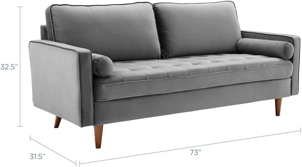 sofa adjustable Modway Furniture Sofas and Armchairs Gray