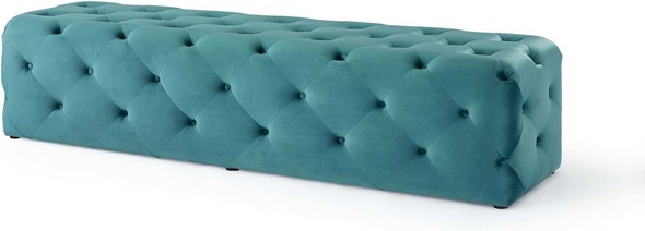 espresso leather ottoman Modway Furniture Benches and Stools Sea Blue