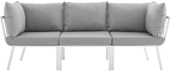 trendy sofa design Modway Furniture Sofa Sectionals White Gray