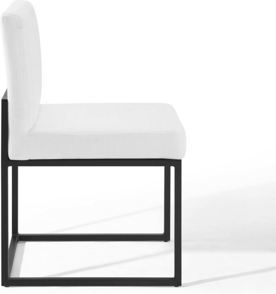 set of 2 dining chairs with arms Modway Furniture Dining Chairs Black White