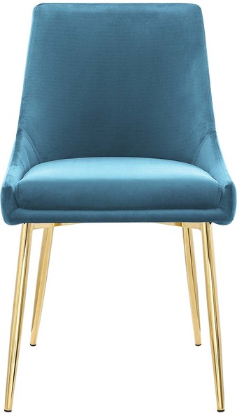 farmhouse chairs for kitchen table Modway Furniture Dining Chairs Gold Blue