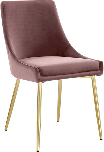 dinette sets with chairs Modway Furniture Dining Chairs Gold Dusty Rose