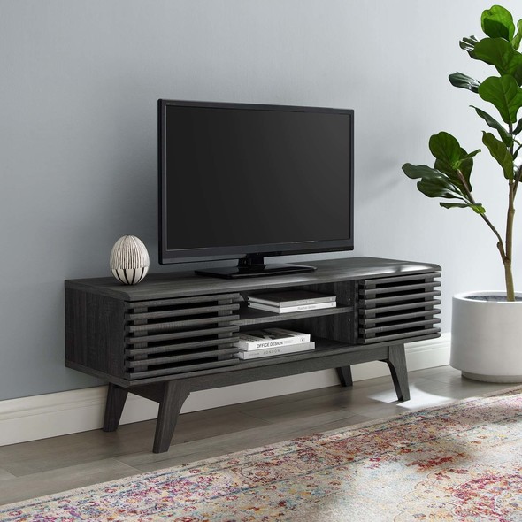 tv console entertainment center Modway Furniture Charcoal