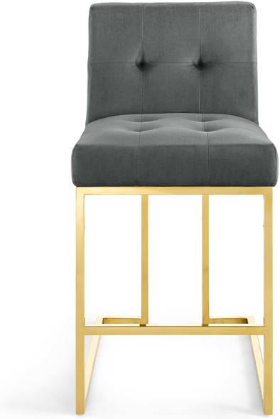 kitchen bar stools set of 4 Modway Furniture Bar and Counter Stools Gold Charcoal