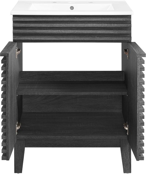 quality vanities Modway Furniture Vanities Charcoal White