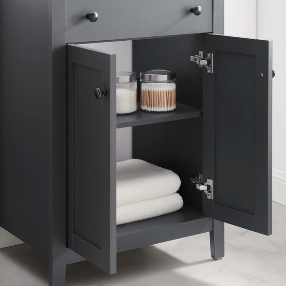 50 inch bathroom vanity top single sink Modway Furniture Vanities Gray