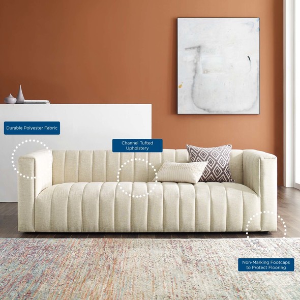 white velvet sofa Modway Furniture Sofas and Armchairs Beige