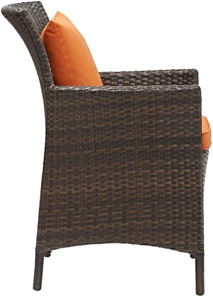outdoor patio chaise Modway Furniture Sofa Sectionals Brown Orange
