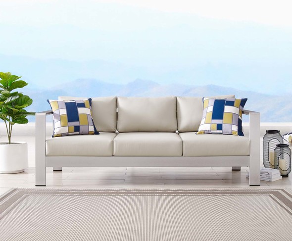 white sectional sofa with chaise Modway Furniture Sofa Sectionals Silver Beige