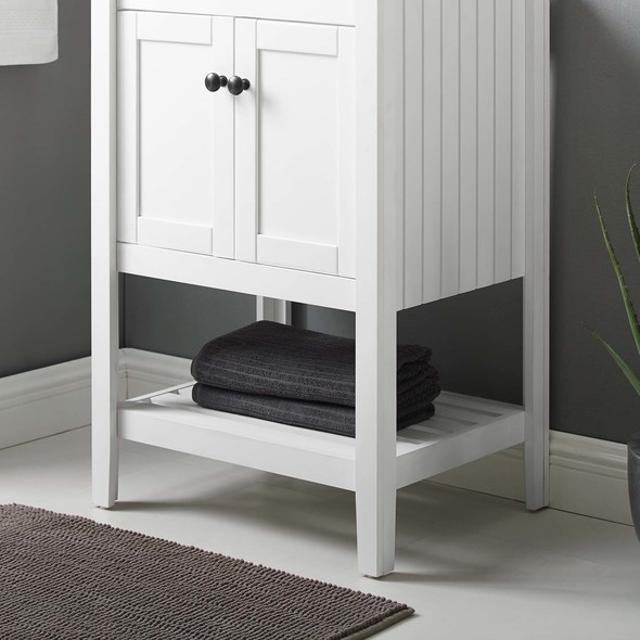 60 inch single vanity Modway Furniture Vanities White