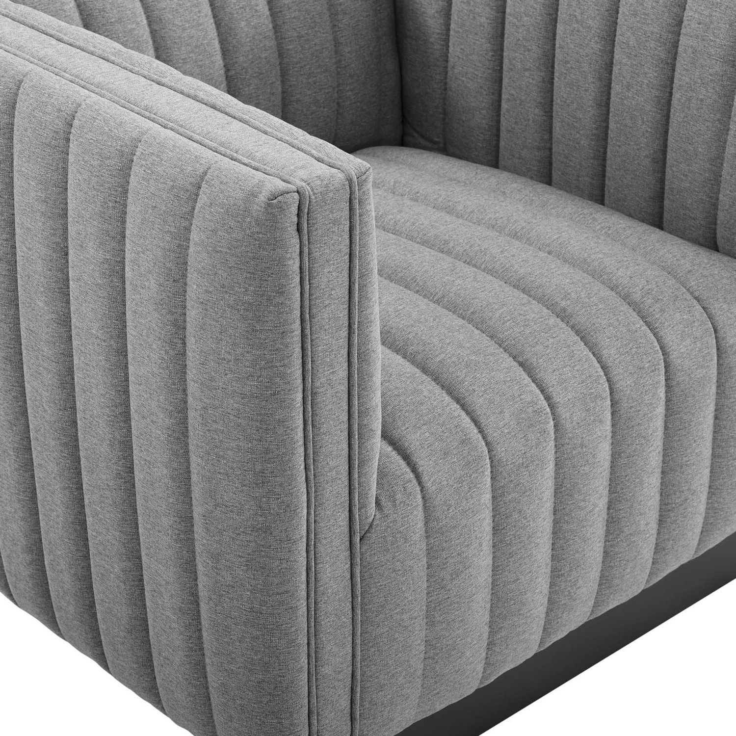 accent chair for leather couch Modway Furniture Sofas and Armchairs Light Gray