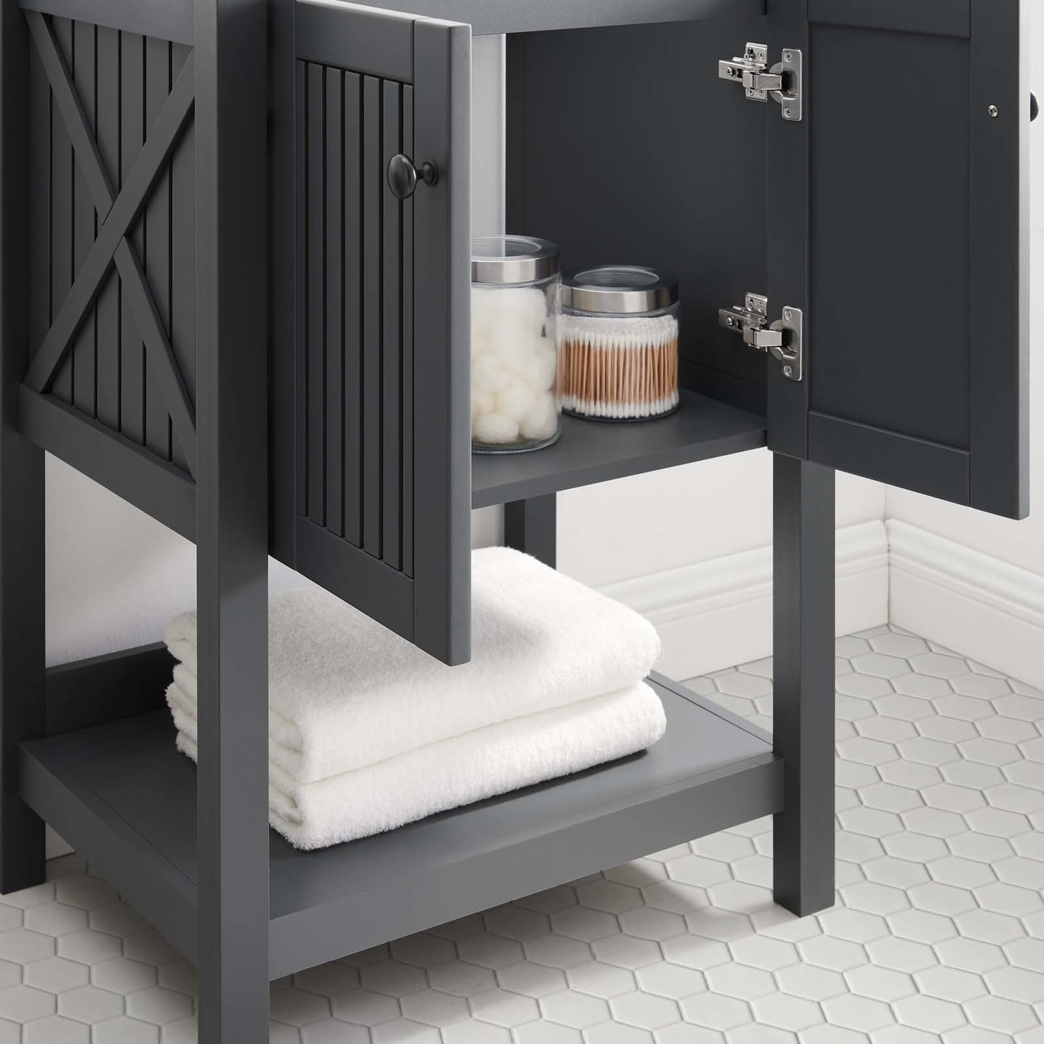 two sink bathroom vanity Modway Furniture Vanities Gray