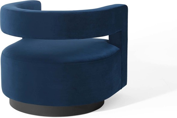 italian leather chair Modway Furniture Sofas and Armchairs Midnight Blue