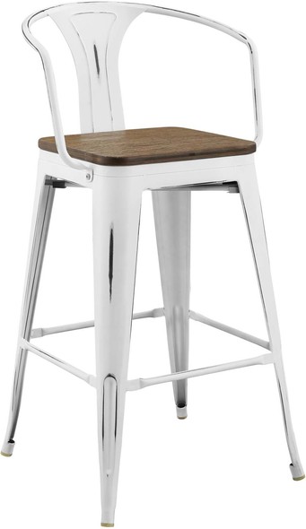 4 set bar stools Modway Furniture Bar and Counter Stools White