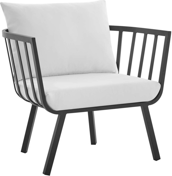 small beige accent chair Modway Furniture Bar and Dining Gray White