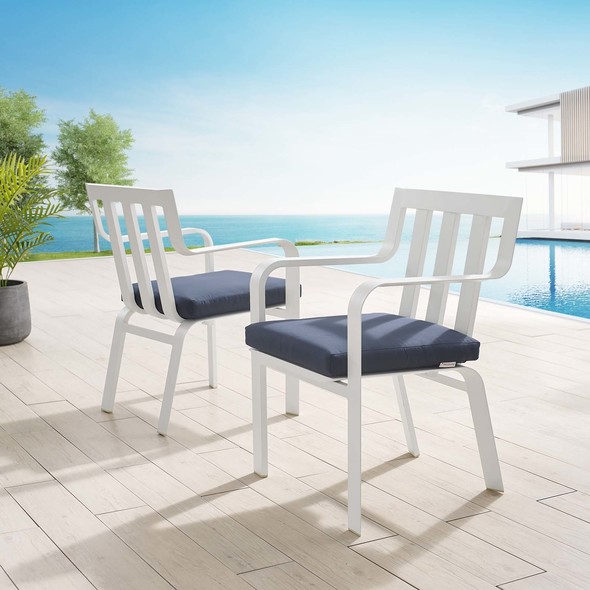 wing back arm chairs for sale Modway Furniture Bar and Dining White Navy