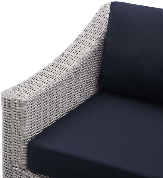 folding wicker chairs Modway Furniture Daybeds and Lounges Light Gray Navy