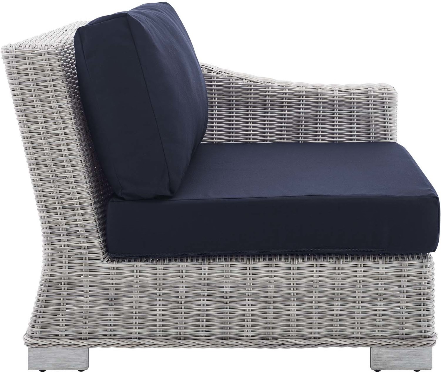 courtyard patio furniture Modway Furniture Daybeds and Lounges Light Gray Navy