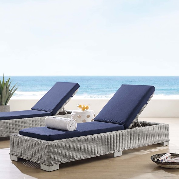 sunroom furniture set Modway Furniture Daybeds and Lounges Light Gray Navy