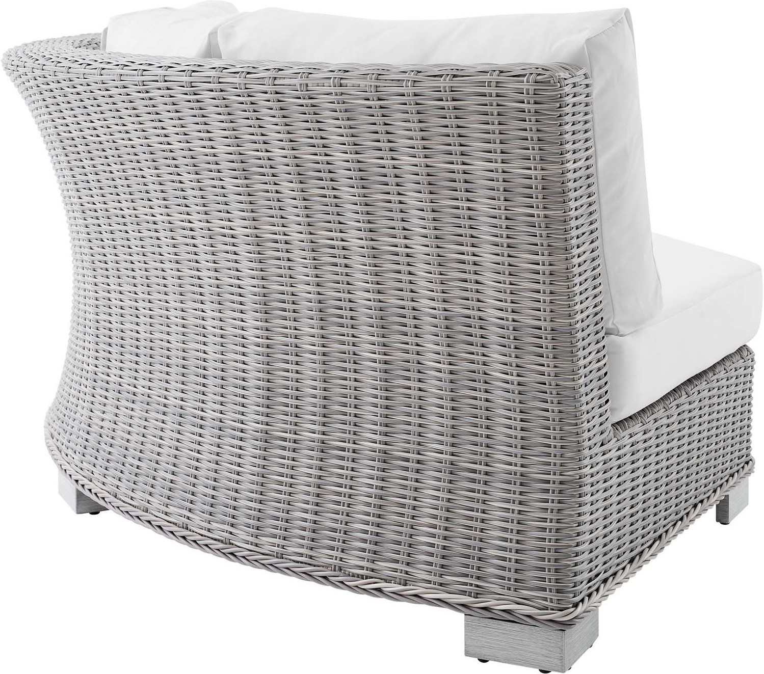 chaise sofa cushions Modway Furniture Sofa Sectionals Light Gray White