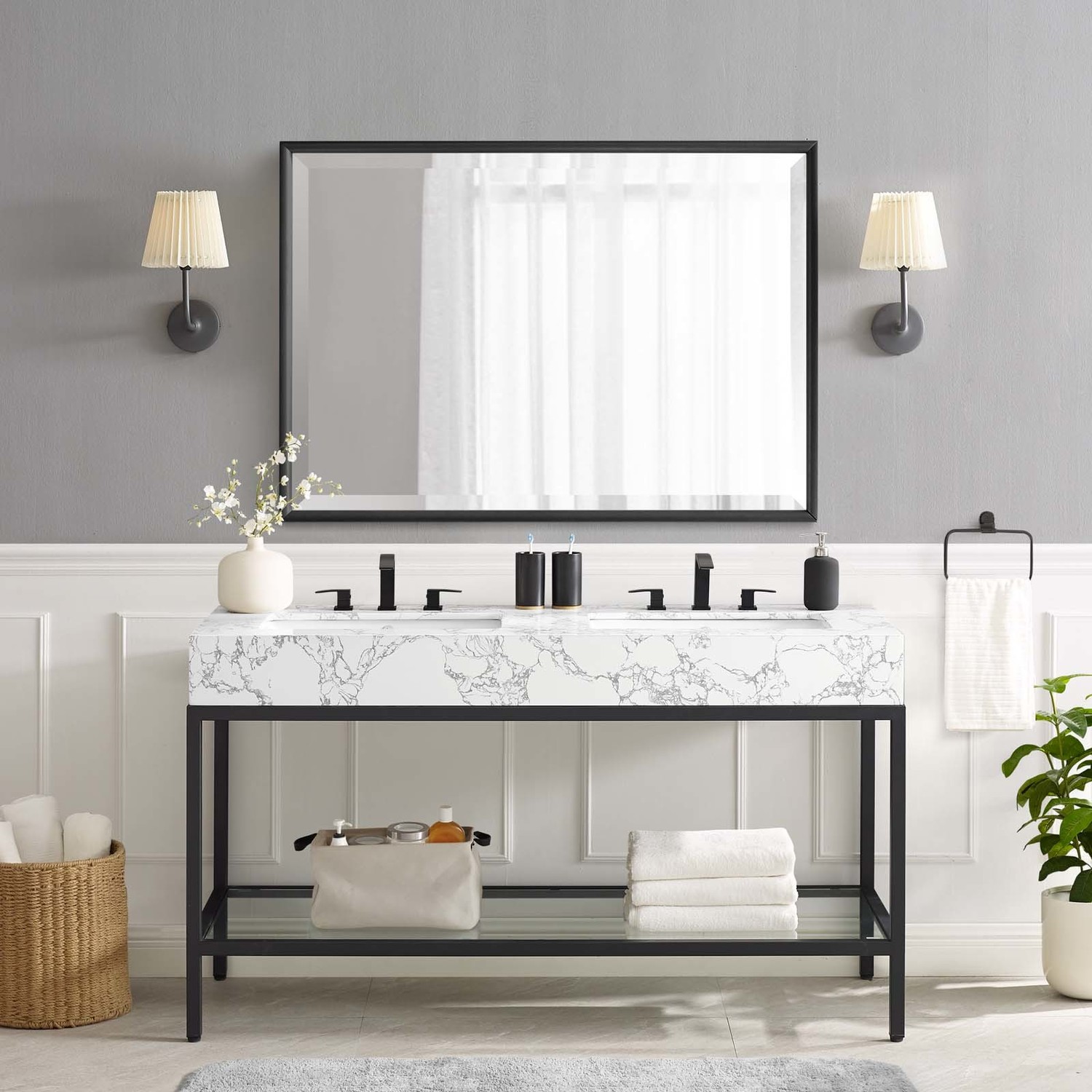 latest bathroom vanity designs Modway Furniture Vanities Black White
