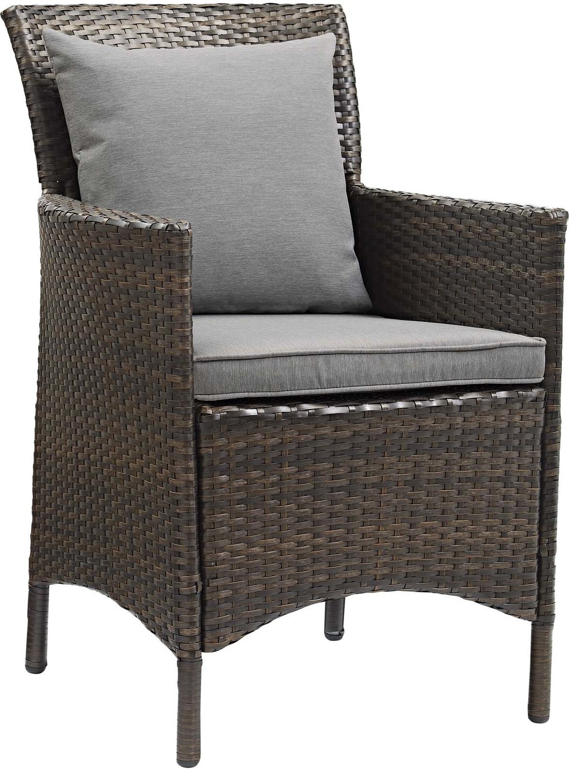 studded dining room chairs Modway Furniture Bar and Dining Brown Gray
