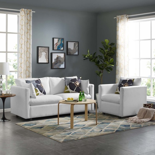 off white sectional sofa with chaise Modway Furniture Sofas and Armchairs Sofas and Loveseat White