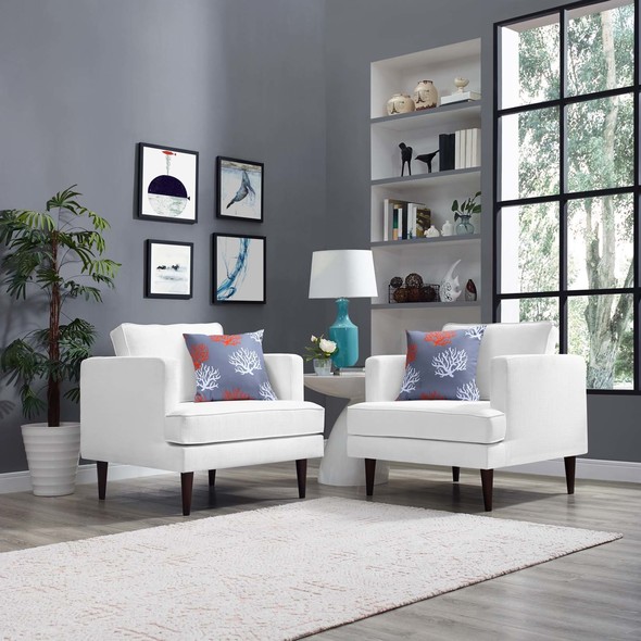 white chair Modway Furniture Sofas and Armchairs White