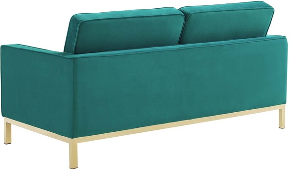 black leather sectional Modway Furniture Sofas and Armchairs Gold Teal